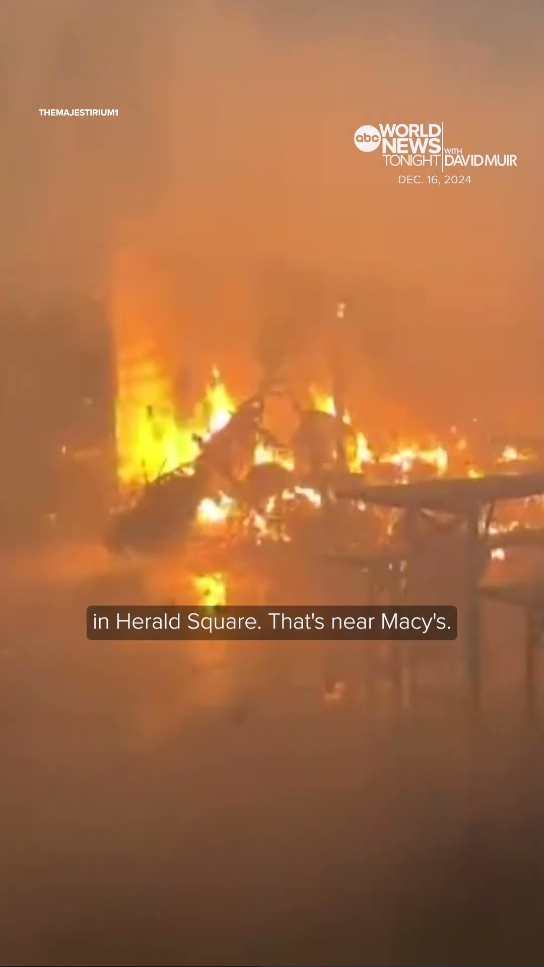 Fire at New York City's Herald Square holiday market destroy several small business booths
