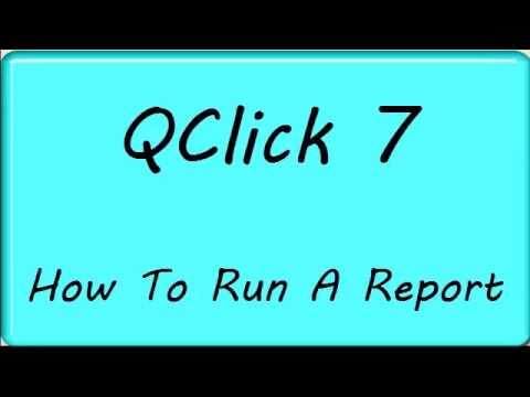 QOMO QClick: How to Run a Report