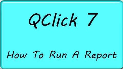 QOMO QClick: How to Run a Report