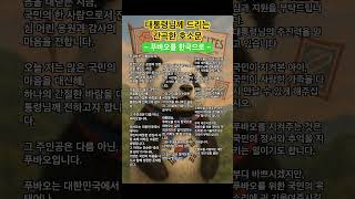 -푸바오를 한국으로-대통령님께 부탁드립니다🙏🏻