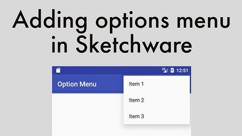 Add option menu in ActionBar : Sketchware