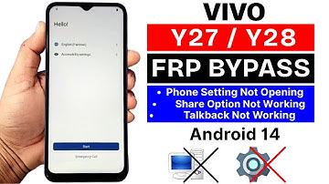 Vivo Y27 / Y28 : GOOGLE/FRP BYPASS Android 14 | New Security Update 2025 Without Pc Setting Not Open