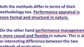 Difference Between Performance Management and Performance Appraisal