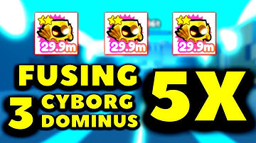 WHAT HAPPENS WHEN YOU FUSE 3 GOLDEN CYBORG DOMINUS? | FUSING METHOD | PET SIMULATOR X