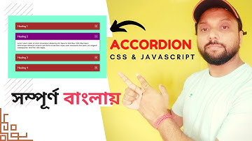 Javascript Accordion- Accordion Menu using CSS & Javascript - No Frameworks or Dependencies 2021🏆