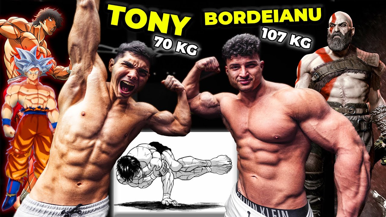 INCERCAM EXERCITII IMPOSIBILE DIN ANIME I CU BORDEIANU - CULTURIST DE 107 KG