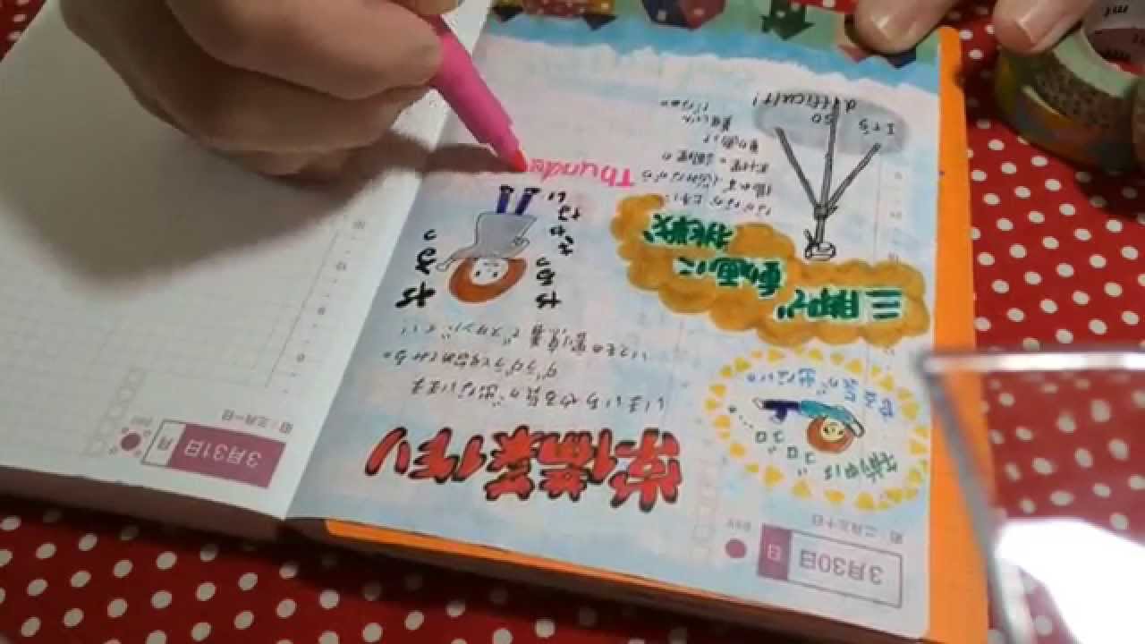 ほぼ日手帳を録画しながら書いてみたpart2 Japan Drowing Diarymovie Youtube