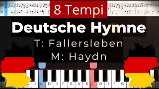 Deutsche Nationalhymne - Haydn Anthem EASY Piano Tutorial SLOW 🎹 Klavier lernen 🎵 Felicitas Falke 🎵