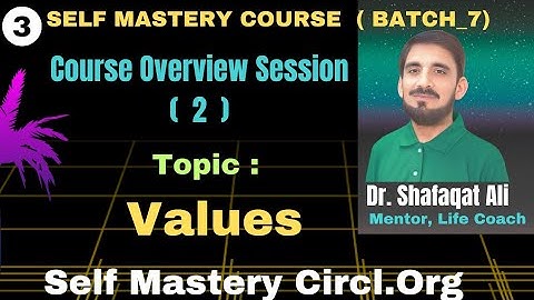Self Mastery Circle Batch 7 – Course Overview (Session 2) | Values, Identity & Life Alignment