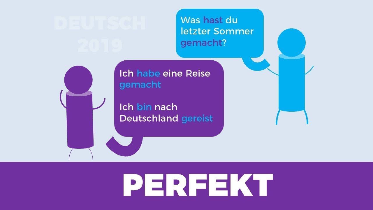 das Perfekt ( سؤال الباكالوريا -  Setzen Sie ins Perfekt)