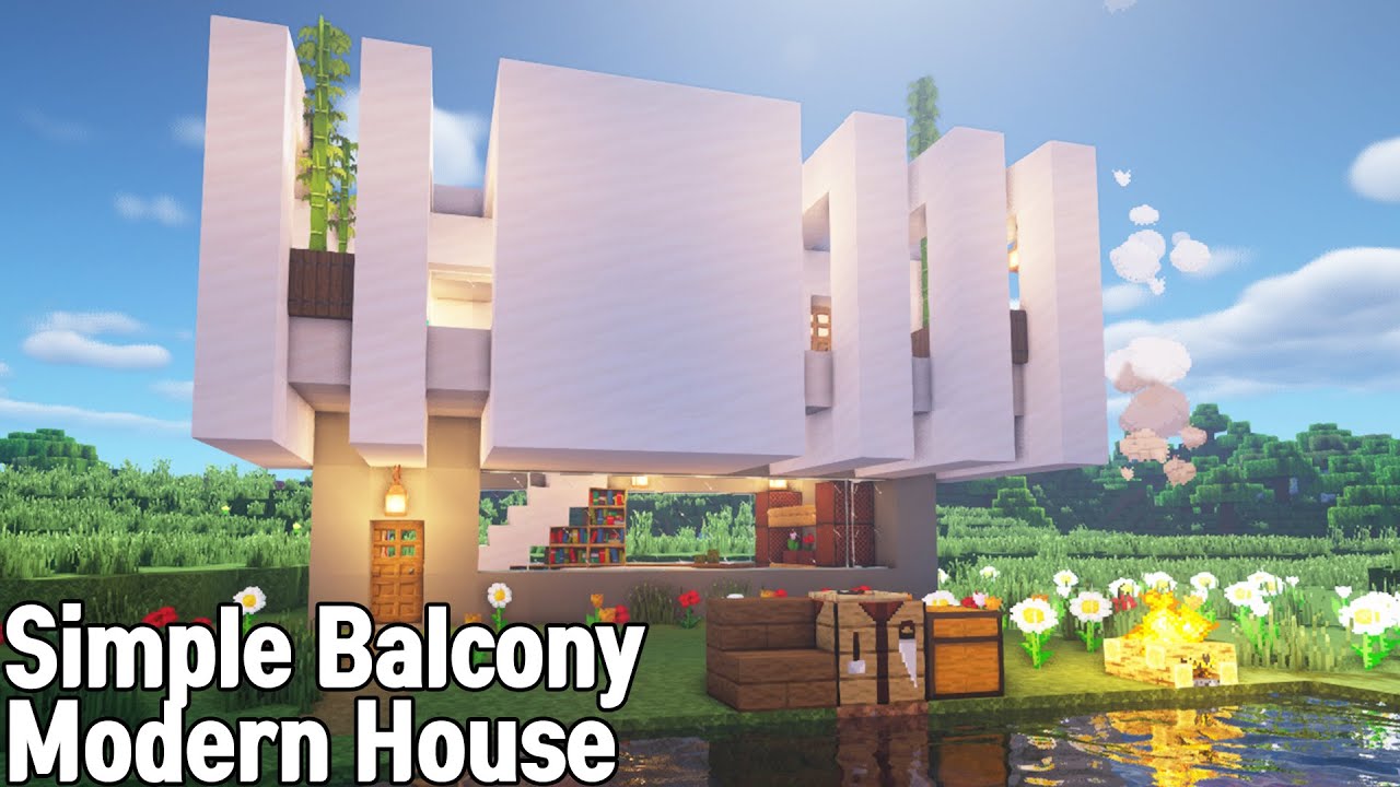 Simple Balcony  Modern House Tutorial How to Build 
