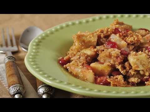 Cranberry Pear & Apple Crumble Recipe Demonstration - Joyofbaking.com