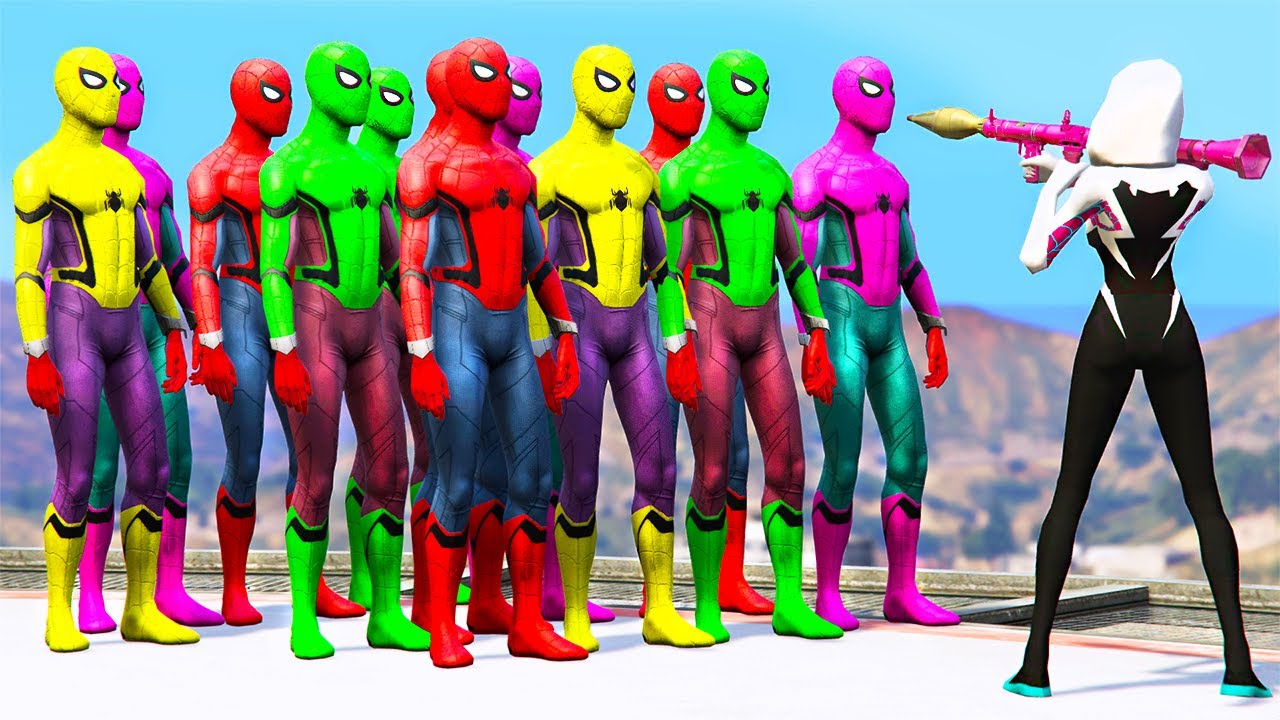 GTA 5 Water Ragdolls SPIDERMAN VS SPIDER-GWEN (Euphoria Physics, Ragdolls Fails, Funny Moments)