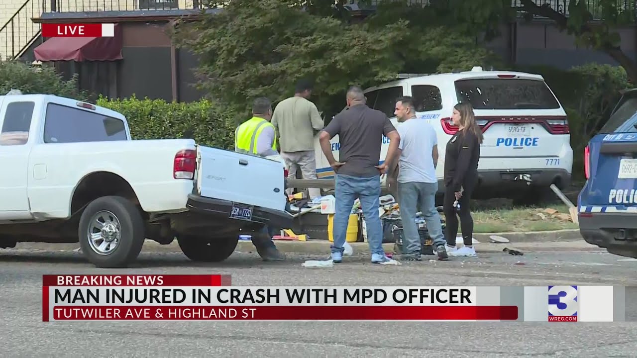 Man injured after crash with MPD officer - YouTube