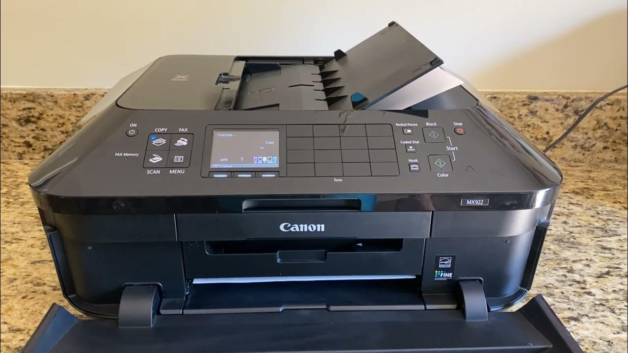 Canon Pixma MX922 Document Feeder Copying YouTube
