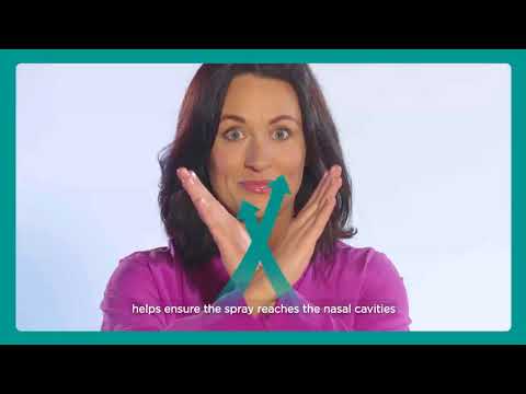 Nasonex Allergy How to spray guide with subtitles