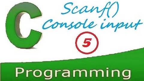 C programming video tutorial - scanf() function for console input in details.