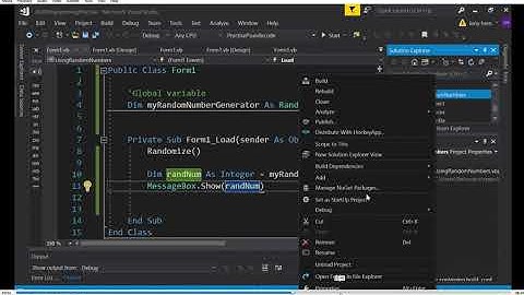 VB107 - VB.NET Using Random Numbers