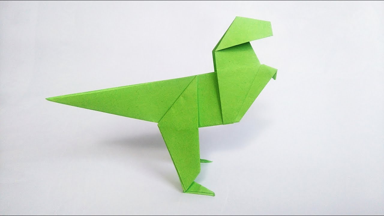 How to make Origami Dinosaur YouTube