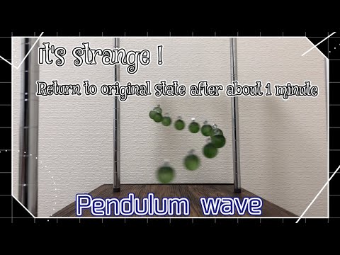 Return to normal in about 1 minute!I made a pendulum wave with marbles. #pendulum