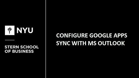 Configure Google Apps Sync With MS Outlook (2003/2007/2010/2013)