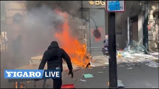 ????#1ermai : boutiques et magasins saccagés en marge des manifestations à Paris