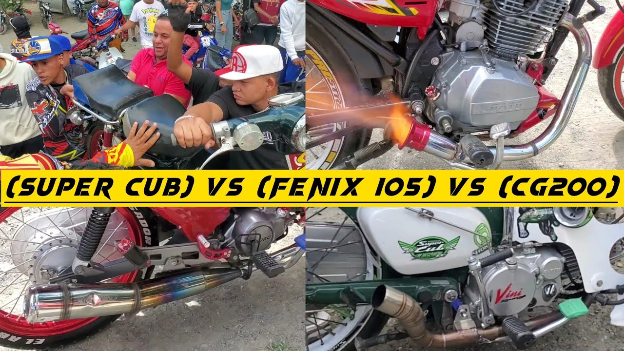Honda super cub (VS) fenix 105 (VS) CG desafío en aceleración