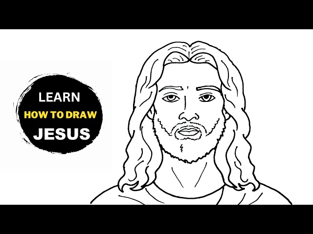 Jesus Line Drawing Photos and Images