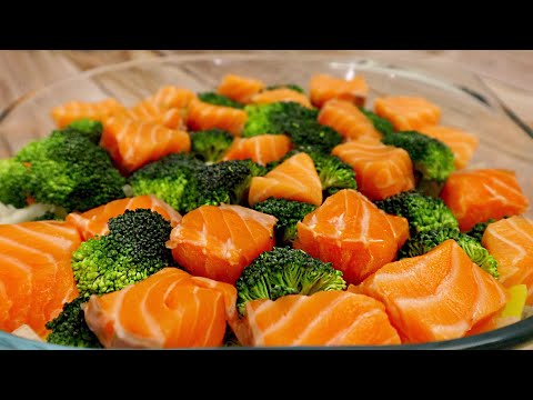 Video: Salmone Al Forno Con Broccoli