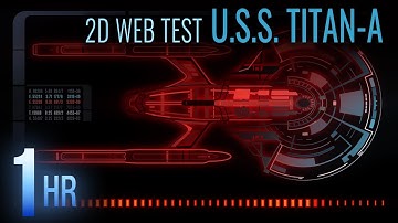 U.S.S. Titan-A Top View 2D Web Animation Test • 1-Hour Loop