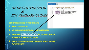 HALF SUBTRACTOR || VERILOG CODE || TESTBENCH || VLSI || DIGITAL ELECTRONICS