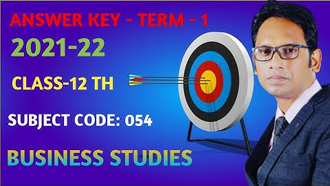 Answer key // CLASS 12 th//Business Studies// Q.P. Code 066/2/4.//Sub code : 054