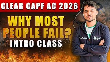 Clear CAPF 2026 in 1st attempt.CAPF Intro Class.