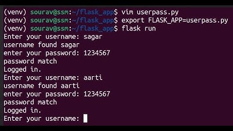 Python Flask login tutorial