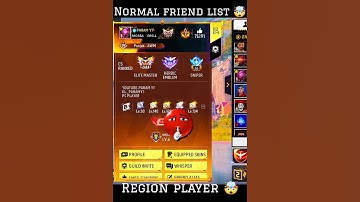 NORMAL FRIEND LIST 🤯 REGION PLAYER 🤯 #freefire #trending #shorts