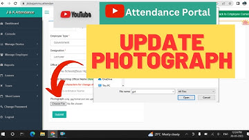How To Update Image on JK Attendance Portal | How to Edit Details On Attendance Portal