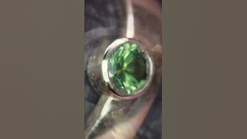 Australian Parti Sapphire Bezel Ring #jewelry #processvideo #makingjewellery #bezel #greensapphire