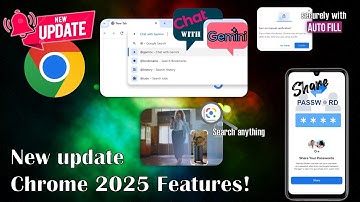 "New update Chrome 2025 Features! Google Lens, Autofill & Gemini Chat!"