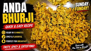 Easy Anda Bhurji Recipe ❤️ #anda #omelette #food #recipe #bhurjirecipe #egg #andabhurji 