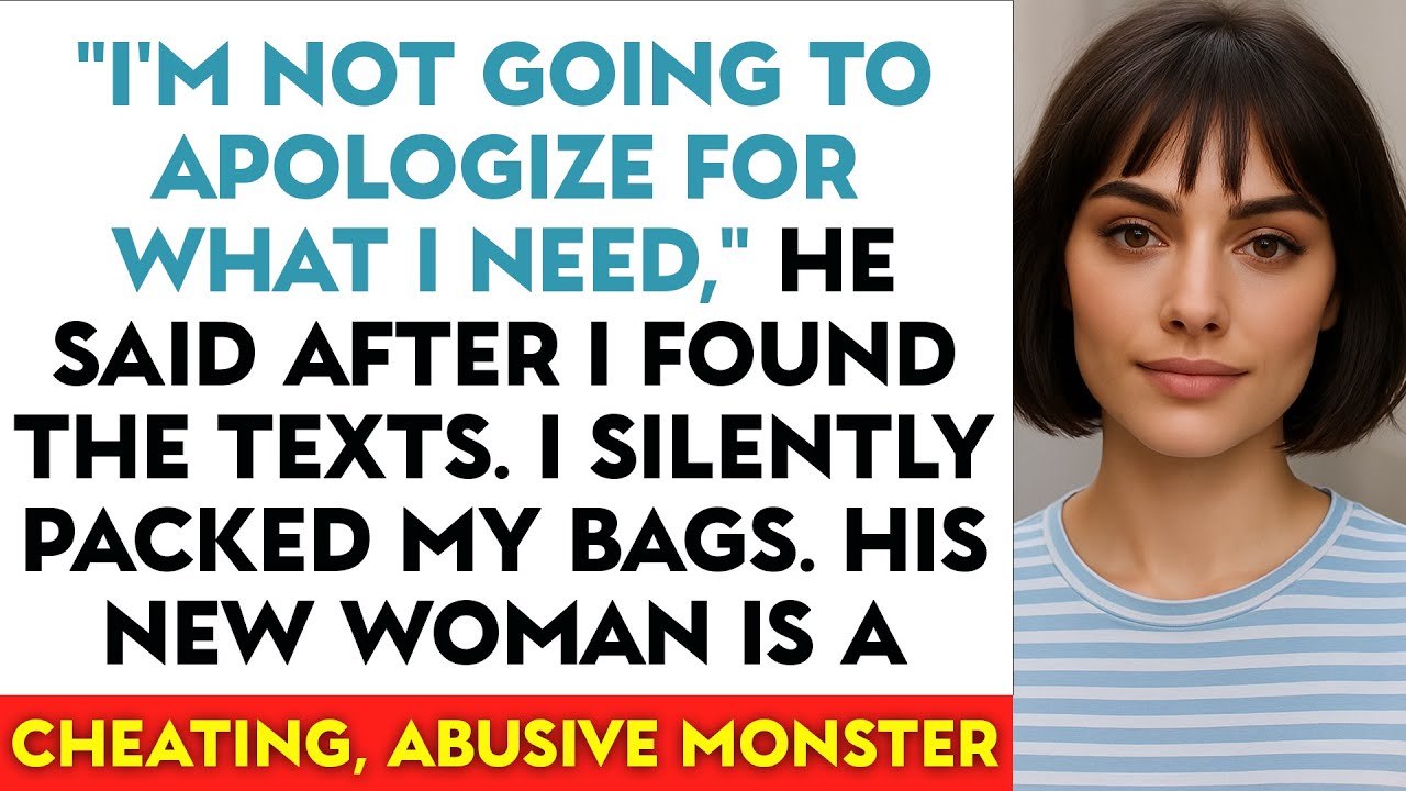 "I'm Not Going to Apologize for What I Need," He Said After I Found the Texts. I Silently Packed...