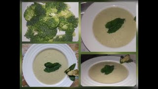 طريقة عمل شوربة البروكلي الصحية لذيذة جداا soupe de brocolie