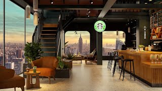 Starbucks Coffee Shop ☕Relax Coffee Shop Ambience with Smooth Piano Jazz for Study, Work, Chill Out