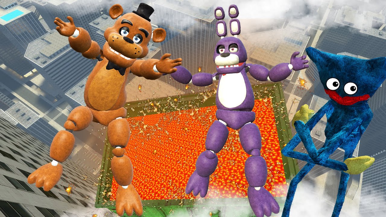 GMOD Ragdolls / Huggy Wuggy | Freddy & FNAF Funny Falls vol.23 - YouTube