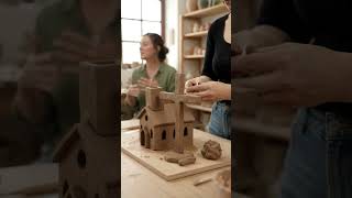 She Creates Jesus and a Beautiful Church From Clay ✝️🏛️❤️ #shorts