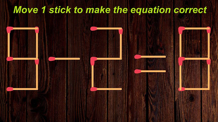 Turn the wrong equation into correct just in 1 move 9-6=7 #matchstick  #puzzle #matches #riddles