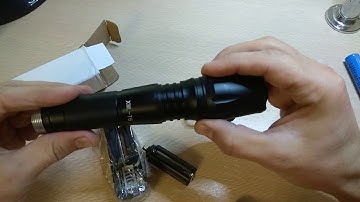 UltraFire LT   HJ Cree XML T6 2000Lm Zooming LED Flashlight Set     EU PLUG  BLACK