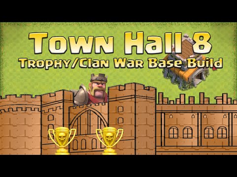 Defense Winning Town Hall 8 Trophy/Clan Wars Base! Clash of Clans