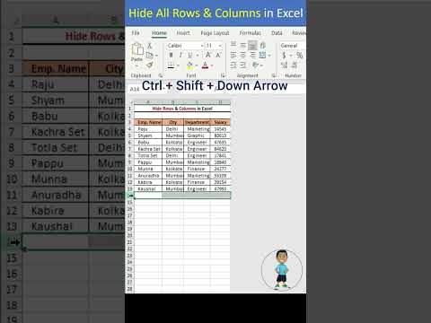 Hide All Rows and Columns in Excel #exceltutorial #excel #exceltips #exceltutorial #microsoftexcel