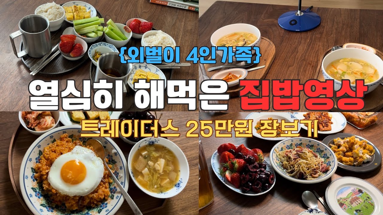 [집밥 v-log] 트레이더스에서 25만원 장을 봤는데 냉장고에 뭐가 많이 없네요 😔