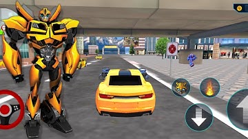Optimus Prime Multiple Transformation Jet Robot Car Game 2020 - Android Gameplay #1